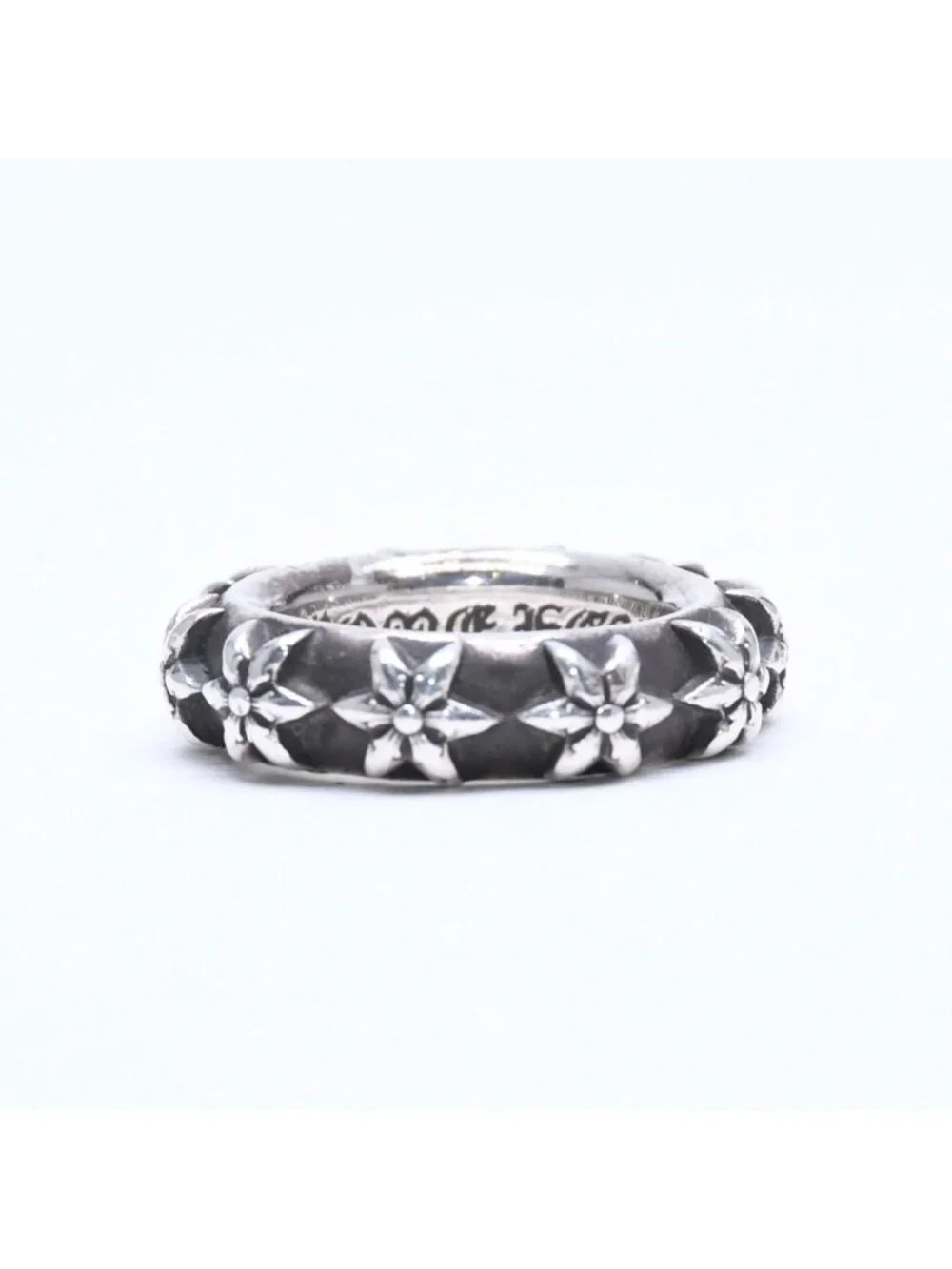 Chrome Hearts Star Band Ring 925 Sterling Silver
